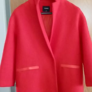 Gorgeous Long Red Coat - Size M